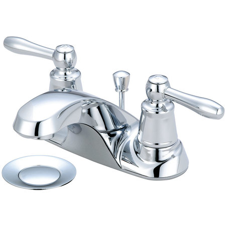 PIONEER FAUCETS Two Handle Bathroom Faucet, NPSM, Centerset, Polished Chrome, Overall Width: 10" 3LG130